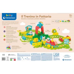 Clementoni - Fattoria-Playset Parlante, Interattivo E Motorizzato, Trenino Giocattolo Elettrico - CL17756