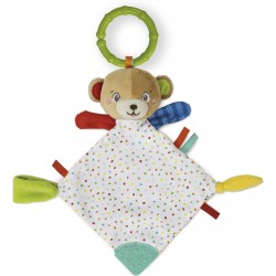 Clementoni - Lovely Bear Comforter-Doudou, Copertina Sicurezza, Orsetto Peluche Neonato - CL17786