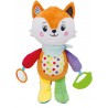 Clementoni - Happy Fox-Peluche Neonato, Giocattolo Bambini 0-36 Mesi-100% Lavabile - CL17792