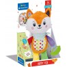 Clementoni - Happy Fox-Peluche Neonato, Giocattolo Bambini 0-36 Mesi-100% Lavabile - CL17792