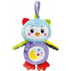 Clementoni - Good Night Owl-Peluche Neonato Interattivo, Luce Notturna, Luci E Suoni, Giocattolo Bambini 0-36 Mesi - CL17801