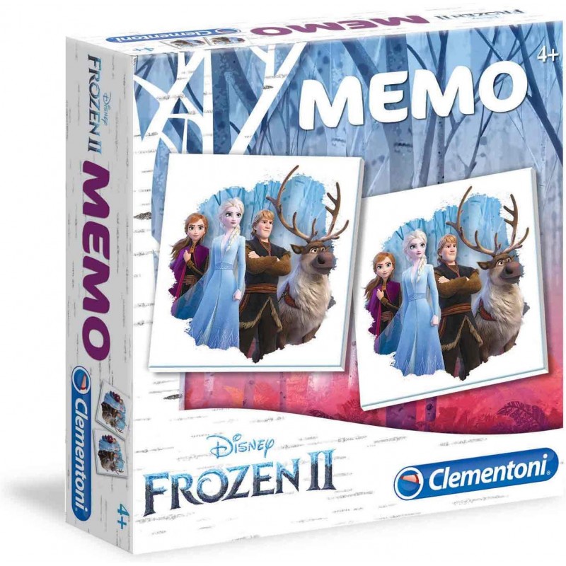 clementoni memo-disney frozen 2, multicolore, 18052