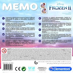 clementoni memo-disney frozen 2, multicolore, 18052