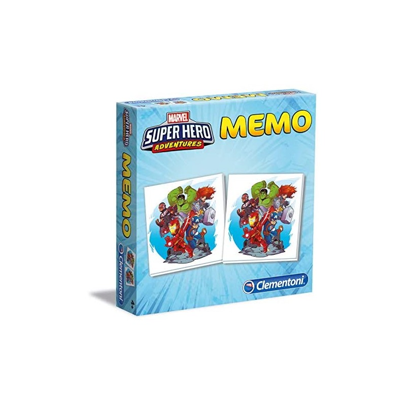 Clementoni - 18075 - Memo Games - Superhero Marvel Avengers, gioco di memoria e associazione, gioco educativo bambini 3 anni, gi