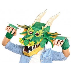 Clementoni - 18578 - Play Creative - Big Mask Dragon - Made In Italy - Play For Future - Maschera Tridimensionale In Cartone - G