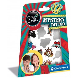 Clementoni - Crazy Chic - Mystery Tattoo - kit tatuaggi temporanei bambini, tattoo adesivi impermeabili, tattoo stickers - CL186