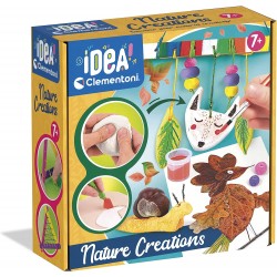 Clementoni - Idea-Surprise Box-Nature Craft - 5 Diverse creazioni, Kit Pittura Bambini, Pasta da Modellare, Gioco Creativo - CL1