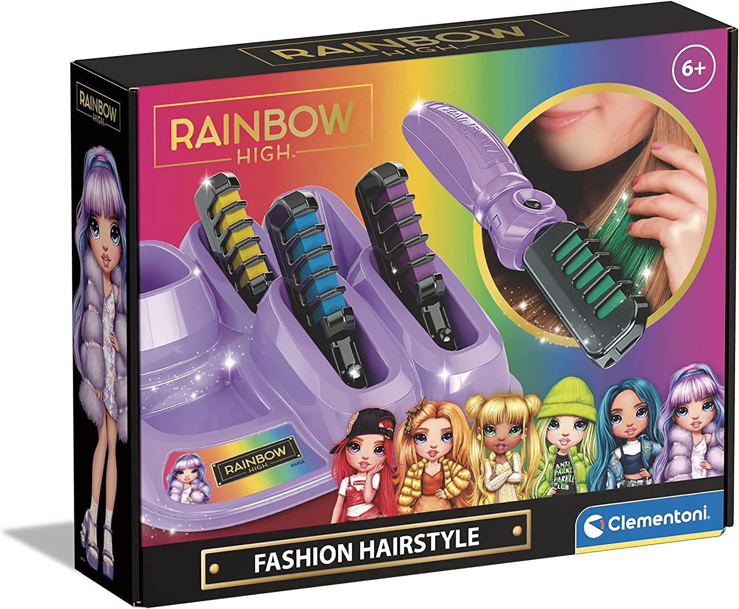 Clementoni - Rainbow High-Fashion Hairstyle-Piastra con Colore per  Decorazione Capelli, Gesso Pettine, Gioco Creativo Bambina 