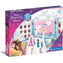 Clementoni - Princess Theatre - Teatrino in Cartone da Costruire, con Principesse Disney, per Inventare Storie, Gioco Creativo -