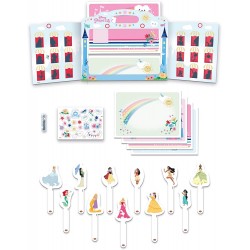 Clementoni - Princess Theatre - Teatrino in Cartone da Costruire, con Principesse Disney, per Inventare Storie, Gioco Creativo -