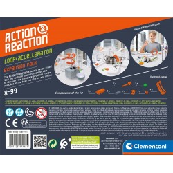 Clementoni - Action & Reaction Giro della Morte, Costruzioni, Set espansione Pista biglie, Accessorio Azione e Reazione - CL1911