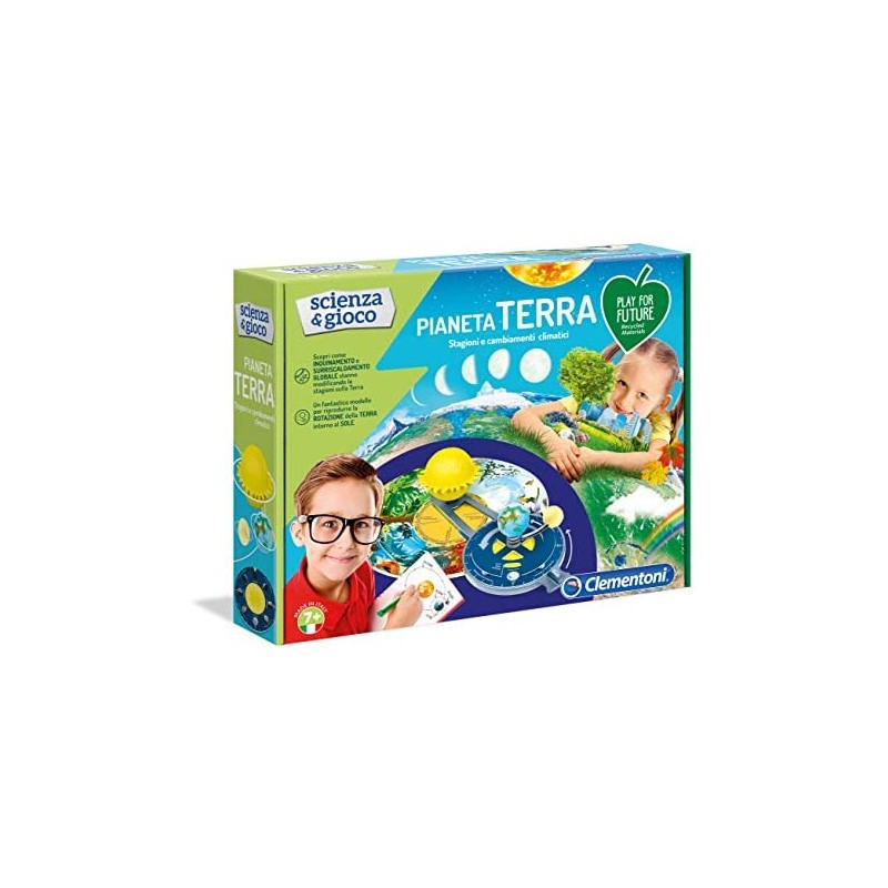 Clementoni - 19159 - Scienza E Gioco - Pianeta Terra - Made In Italy - Play For Future - Gioco Scientifico Per Bambini Dai 7 Ann