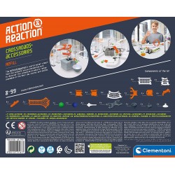 Clementoni - Action & Reaction Incroci Costruzioni, Set espansione Pista biglie, Accessorio Azione e Reazione - CL19167