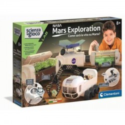 Clementoni Lab-NASA Mars Exploration, Base Spaziale-Kit esperimenti Scienza, Gioco scientifico 8 Anni, Manuale in Italiano, Made