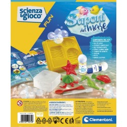Clementoni Fun - Sea Soaps - Laboratorio saponi, Kit di Scienza per Creare saponette profumate, esperimenti, Gioco scientifico -