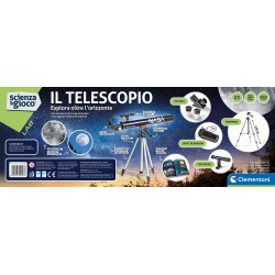 Clementoni - Laboratorio Astronomia, Telescopio Professionale Bambini con Cavalletto, Esperimenti Scienza, Gioco Scientifico - C