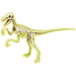 Clementoni - Jurassic World 3 Dominion - Triceratopo e Velociraptor - Dinosauri, Kit Fossili da Scavare E Assemblare, Gioco Scie