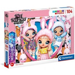 Clementoni Na Surprise Supercolor Brilliant Surprise-104 pezzi-Made in Italy, puzzle bambini 6 anni+, Multicolore, 20185