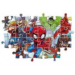 Clementoni Play For Future-Marvel Super Hero-24 pezzi-materiali 100% riciclati-Made in Italy, puzzle bambini 3 anni+, 20262