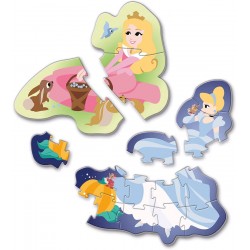 Clementoni - Puzzle Disney Princess-3+6+9+12 pezzi - materiali 100% riciclati - CL20825