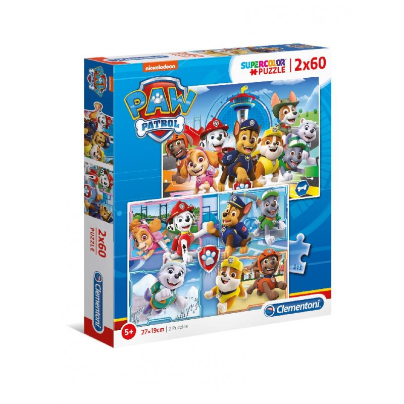 CLEMENTONI PUZZLE 2X60 PAW PATROL