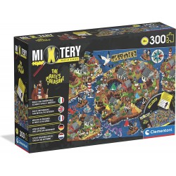 Clementoni - Mystery Puzzle - The Pirate s Treasure - 300 pezzi - con enigmi da risolvere, puzzle con indovinelli, medium - CL21