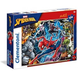 Clementoni- Spiderman Spider-Man Supercolor Puzzle, No Color, 104 Pezzi, 23716