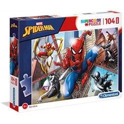 Clementoni Spider-Man Supercolor Puzzle Man-104 pezzi Maxi, Multicolore, 23734