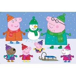 Clementoni Peppa Pig Supercolor Pig 104 maxi pezzi-Made in Italy, puzzle bambini 4 anni+, 23752