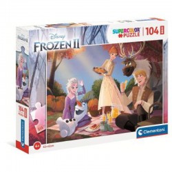 Clementoni Supercolor Disney Frozen 2-104 maxi pezzi-Made in Italy, puzzle bambini 4 anni+, Multicolore, 23757