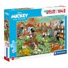 Clementoni Mickey Mouse Supercolor Disney and Friends-104 maxi pezzi, puzzle bambini 4 anni+, 23759