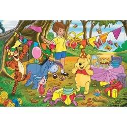 Clementoni-Clementoni-24201-Supercolor Puzzle-Winnie The Pooh-24 Maxi Pezzi-Disney, Multicolore, 24201