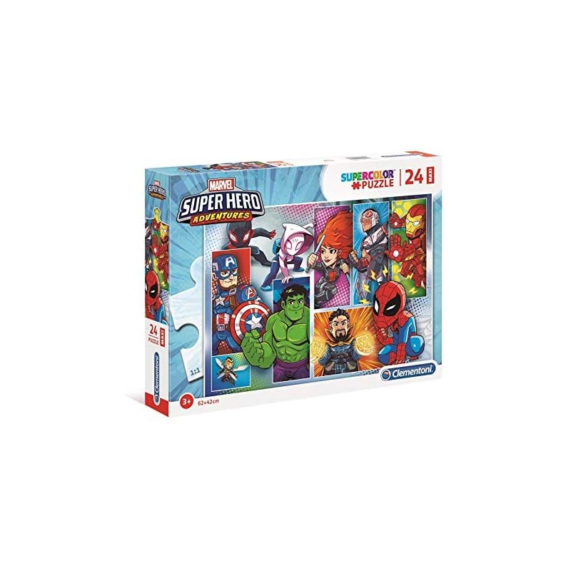 Clementoni- Marvel Super Hero Avengers Other Puzzle da 24 Maxi Pezzi, Multicolore, 24208