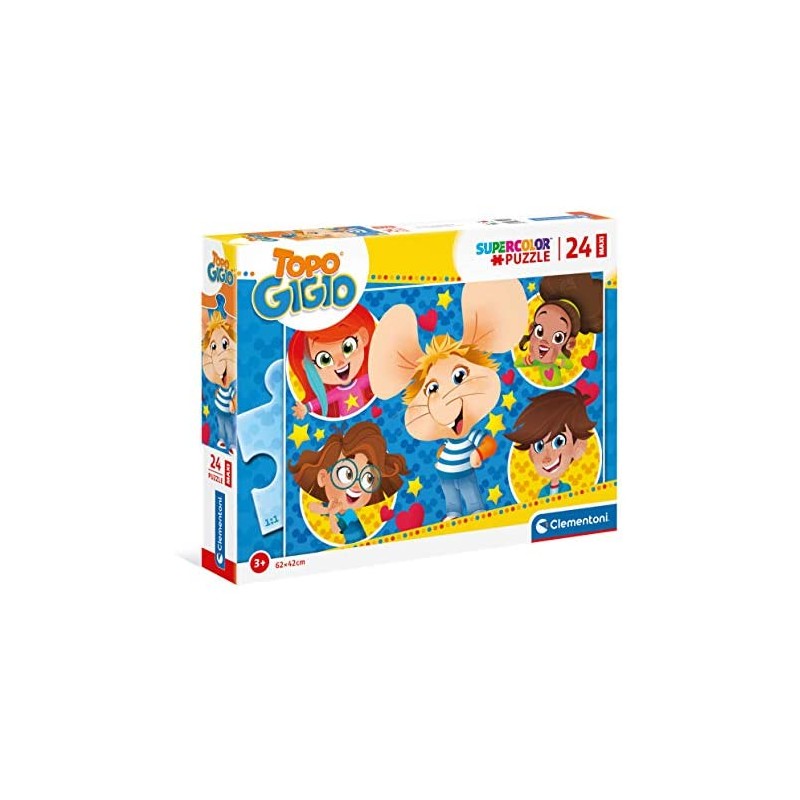 Clementoni - Topo Gigio Supercolor 24 Maxi Pezzi - CL24214