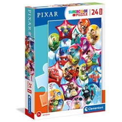 Clementoni Supercolor Disney Pixar Party-24 maxi pezzi-Made in Italy, puzzle bambini 3 anni+, Multicolore, 24215