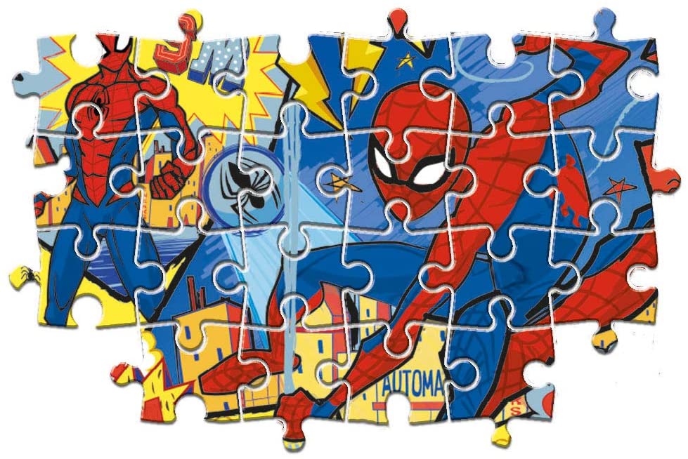 Puzzle 2 In 1 Gioca E Colora spiderman 24 Pz Con 3 Poster Da Colorare  41x28cm