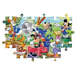 Clementoni- Mickey Mouse Supercolor Disney And Friends-24 Maxi Pezzi-Made in Italy, Puzzle Bambini 3 Anni+, Multicolore, 24218