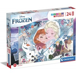 Clementoni - Puzzle Maxi Frozen Disney 24 pz Supercolor Medium - CL24224