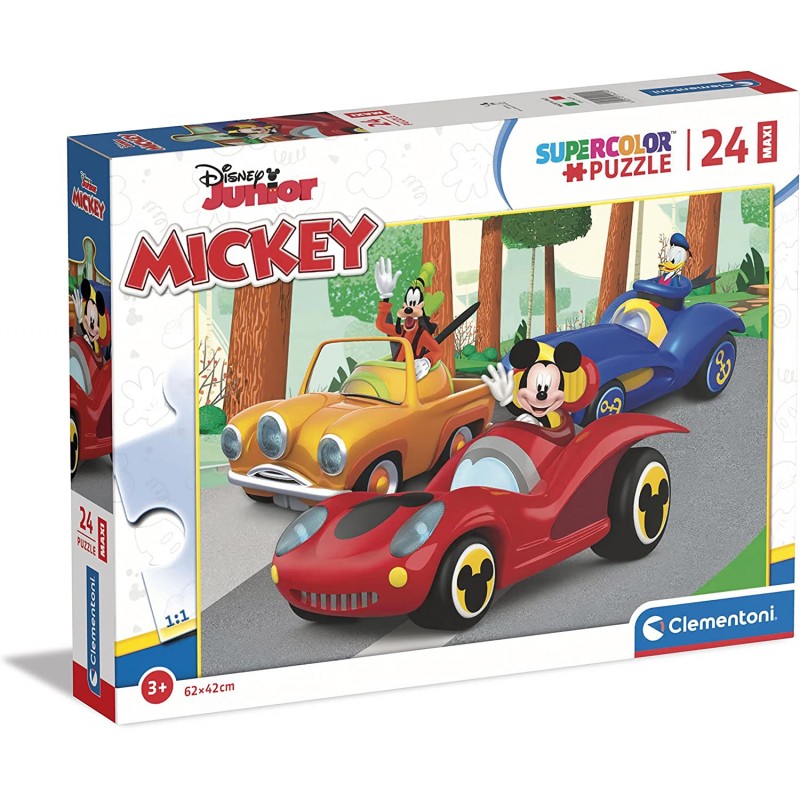 Clementoni - Puzzle Maxi Mickey Disney 24 pz Supercolor - CL24229