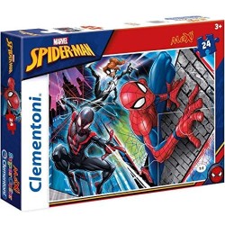 Clementoni- Spiderman Spider-Man Supercolor Puzzle, 24 Pezzi, 24497