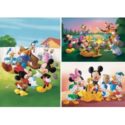 Clementoni - Play For Future - Disney Mickey Classic Puzzle per bambini 4 anni+, 3x48 pezzi - CL25256