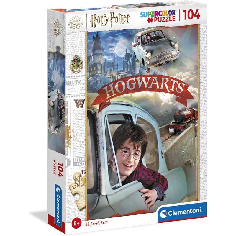 Clementoni - Harry Potter, Puzzle Film Famosi, Supercolor 104 Pezzi - Hogwarts - CL25724