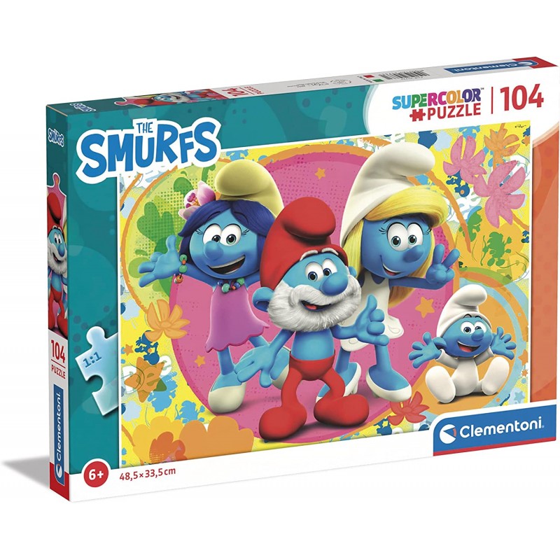 Clementoni - Puzzle The Smurfs Supercolor 104 Pezzi - CL25733