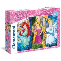 Clementoni Princess disney Supercolor Puzzle Maxi, Multicolore, 60 Pezzi, 26416