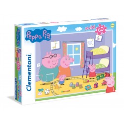 Clementoni Peppa Pig Supercolor Puzzle Maxi, No Color, 60 Pezzi, 26438