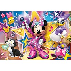 Clementoni Mickey e Friends Supercolor Puzzle-Minnie Happy Helper-60 pezzi Maxi, Multicolore, 26443