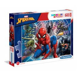 Clementoni Spider-Man Supercolor Puzzle Man-60 pezzi Maxi, Multicolore, 26444