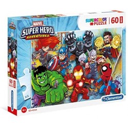 Clementoni - 26454 - Supercolor Puzzle - Marvel Super Hero Avengers - 60 Maxi Pezzi - Made In Italy - Puzzle Bambini 4 Anni +