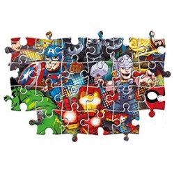 Clementoni - 26454 - Supercolor Puzzle - Marvel Super Hero Avengers - 60 Maxi Pezzi - Made In Italy - Puzzle Bambini 4 Anni +