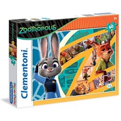 Clementoni 26959 - Puzzle Zootropolis, 60 Pezzi